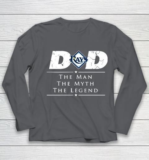 Tampa Bay Rays MLB Baseball Dad The Man The Myth The Legend Youth Long Sleeve 6