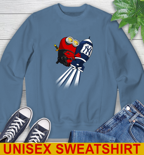 MLB Baseball New York Yankees Deadpool Minion Marvel Shirt Sweatshirt 10