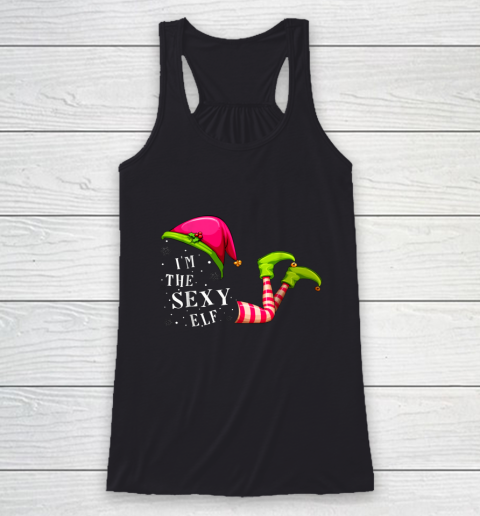 Sexy Elf Matching Family Group Christmas Funny Racerback Tank