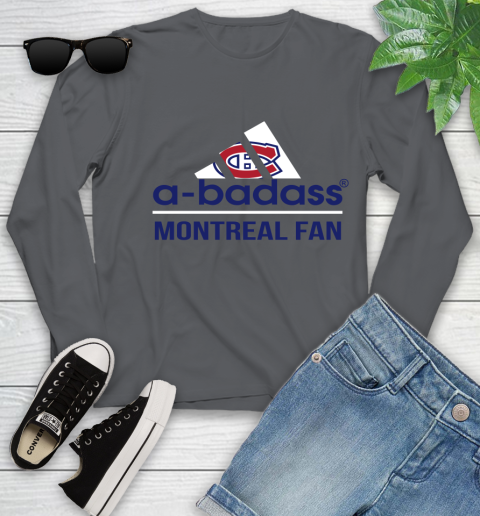 NHL A Badass Montreal Canadiens Fan Adidas Hockey Sports Youth Long Sleeve 9