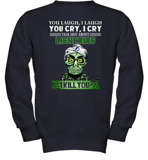 NHL Talk Shit About Tampa Bay Lightning I Kill You Achmed The Dead Terrorist Jeffrey Dunham Hockey 7lmYQAQZ51u youth sweatshirt 47 95 151514 front navy