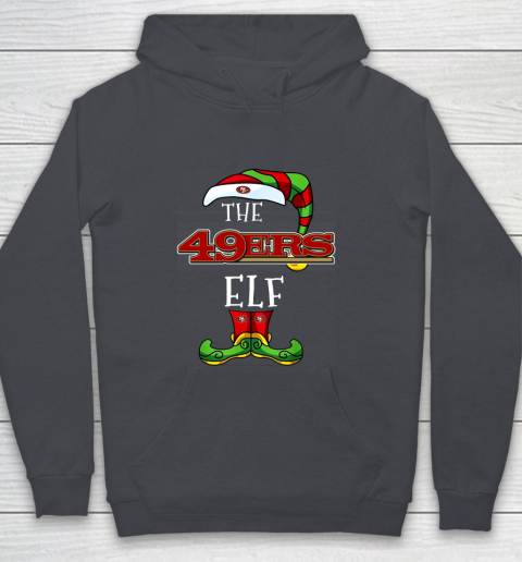 San Francisco 49ers Christmas ELF Funny NFL Youth Hoodie 5