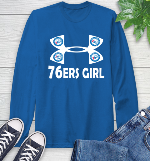NBA Philadelphia 76ers Girl Under Armour Basketball Sports Long Sleeve T-Shirt 10