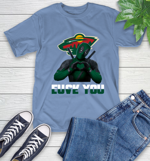 NHL Minnesota Wild Deadpool Love You Fuck You Hockey Sports T-Shirt 13 NHL Minnesota Wild Deadpool Love You Fuck You Hockey Sports T-Shirt - Image 13