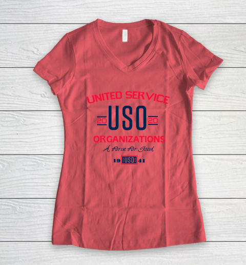 USO 2020 United Service Organizations Women's V-Neck T-Shirt - Image 4