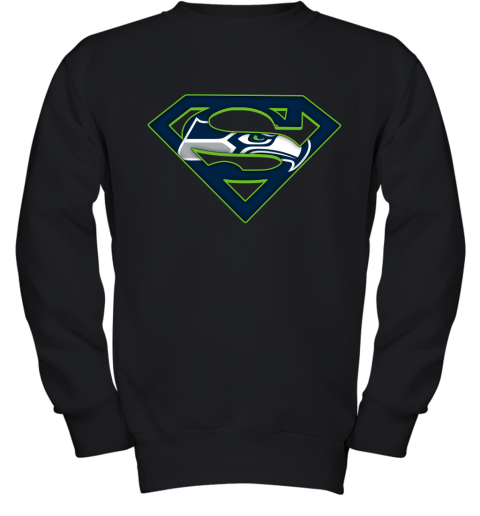 We Are Undefeatable The Seattle Seahawks x Superman NFL Youth Sweatshirt