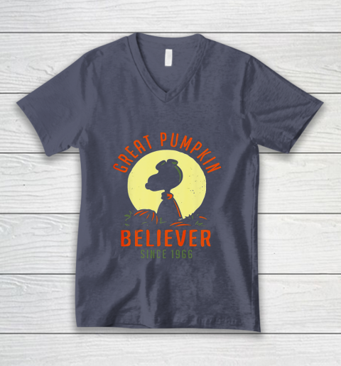Peanuts Great Pumpkin believer since 1966 Halloween V-Neck T-Shirt 7