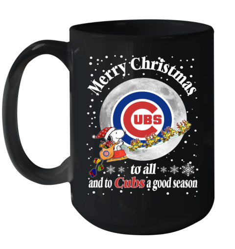 Chicago Cubs Merry Christmas To All And To Cubs A Good Season MLB Baseball Sports Ceramic Mug 15oz