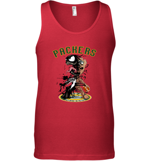 NFL Green Bay Packers Football Venom Groot Guardians Of The Galaxy u3XyO1EVrB3 unisex tank 17 95 151514 front red