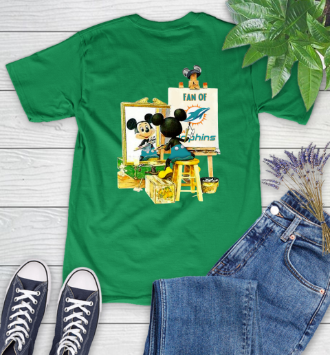 NFL Football Miami Dolphins Mickey Drawing Shirt 88