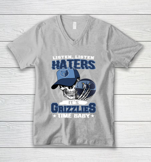 Listen Haters It is GRIZZLIES Time Baby NBA V-Neck T-Shirt 3