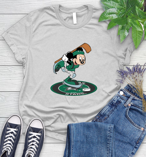 NHL Hockey Dallas Stars Cheerful Mickey Disney Shirt Women's T-Shirt 2
