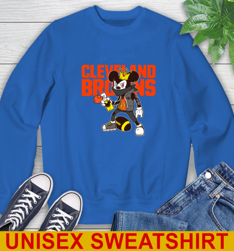 Cleveland Browns NFL Football Mickey Peace Sign Sports Sweatshirt 9