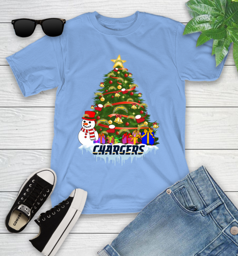 Los Angeles Chargers Merry Christmas NFL Football Sports Youth T-Shirt 11