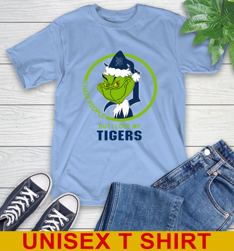 Detroit Tigers MLB Christmas Grinch I Hate People But I Love My Favorite Baseball Team T-Shirt 11