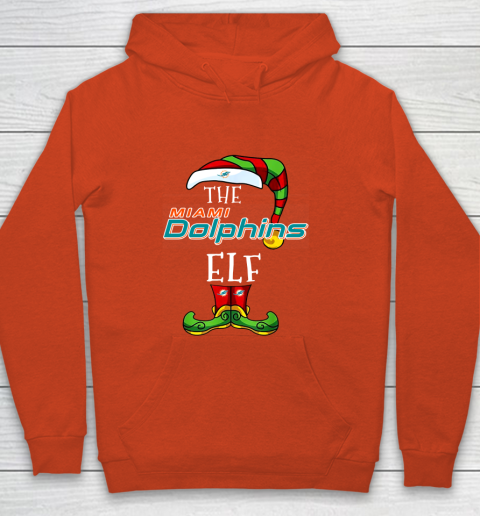 Miami Dolphins Christmas ELF Funny NFL Youth Hoodie 3