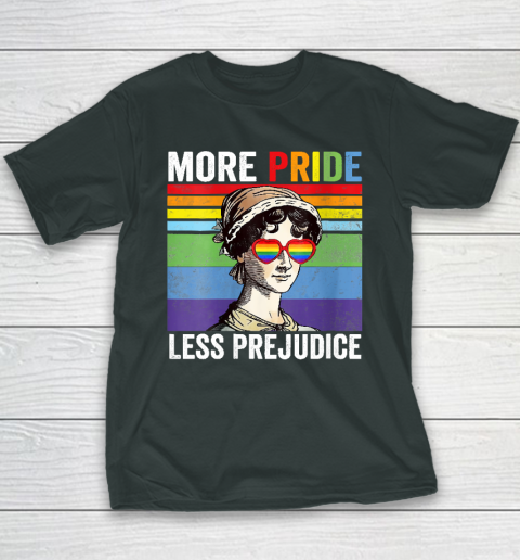 More Pride Less Prejudice Pride Month Funny Youth T-Shirt 3