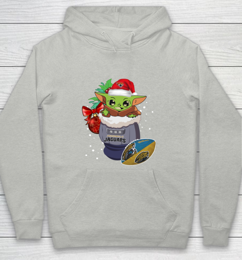 Jacksonville Jaguars Christmas Baby Yoda Star Wars Funny Happy NFL Youth Hoodie 2