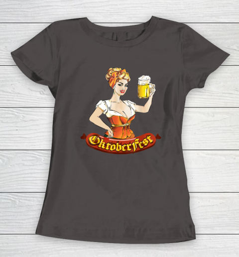 Barmaid Oktoberfest Dirndl Bratwurst German Woman Costume T Shirt Women's T-Shirt 5
