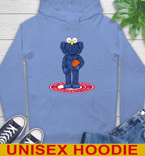 NBA Basketball Atlanta Hawks Kaws Bff Blue Figure Shirt Hoodie - Image 12