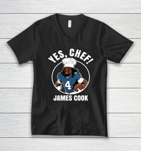 Buffalo Bills Yes Chef James Cook Shirt V-Neck T-Shirt Buffalo Bills Yes Chef James Cook Shirt V-Neck T-Shirt