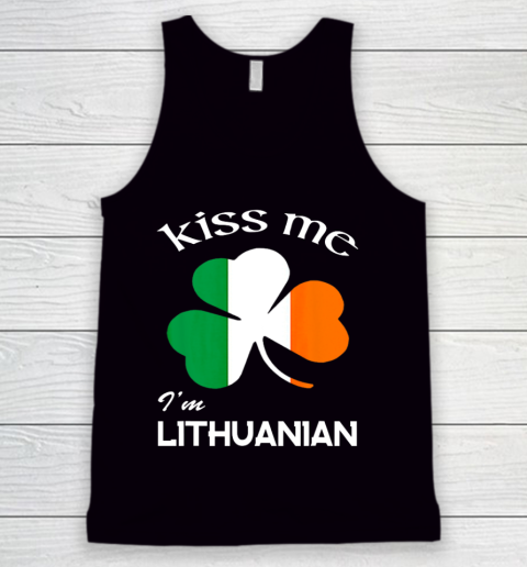 Kiss Me I m Lithuanian Shamrock Lithuania St Patrick s Day Tank Top