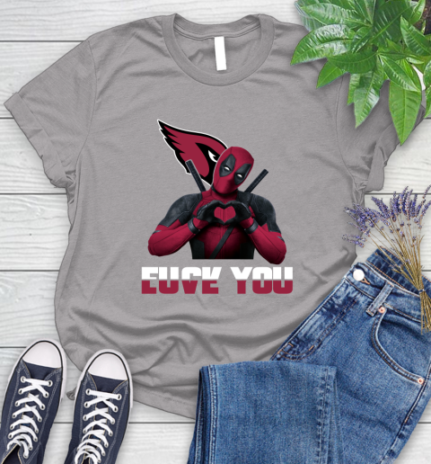 NHL Arizona Cardinals Deadpool Love You Fuck You Football Sports Women's T-Shirt 5