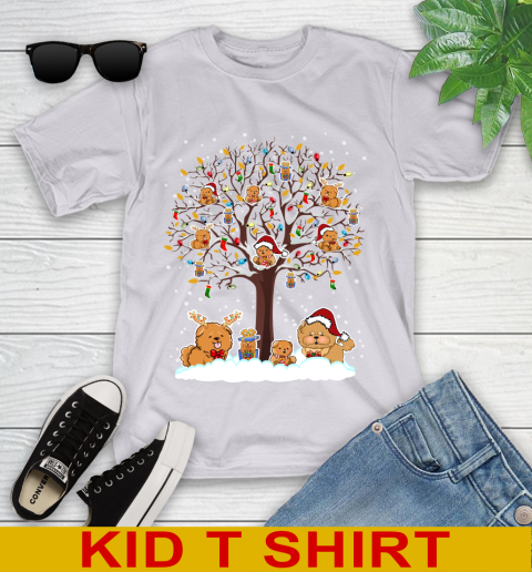 Chow Chow dog pet lover light christmas tree shirt 100