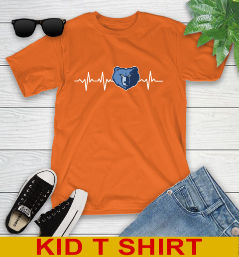 Memphis Grizzlies NBA Basketball Heart Beat Shirt Youth T-Shirt 8