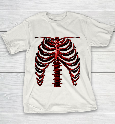 Skeleton Rib Cage Cool Halloween Youth T-Shirt