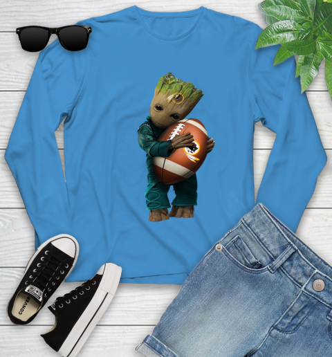 NFL Groot Guardians Of The Galaxy Football Sports Washington Redskins Youth Long Sleeve 7