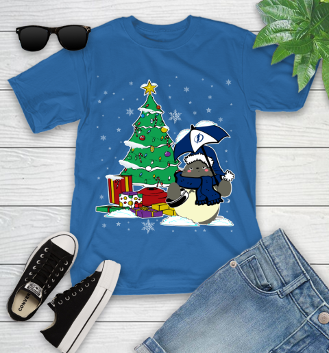 Tampa Bay Lightning NHL Hockey Cute Tonari No Totoro Christmas Sports Youth T-Shirt 12