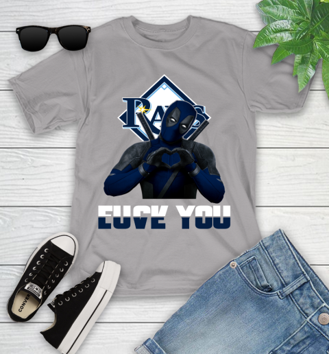 MLB Tampa Bay Rays Deadpool Love You Fuck You Baseball Sports Youth T-Shirt 19