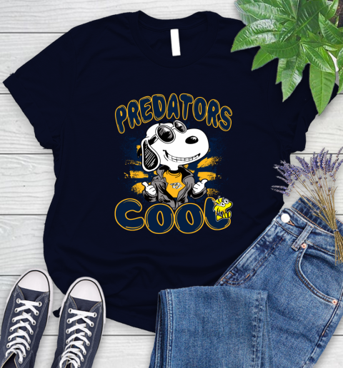 NHL Hockey Nashville Predators Cool Snoopy Shirt Women's T-Shirt 2