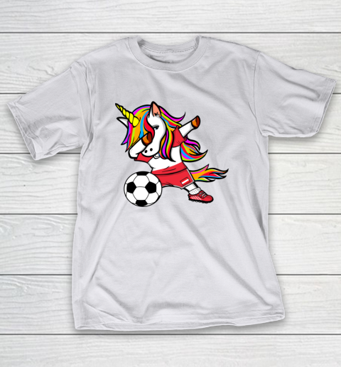 Dabbing Unicorn Austria Football Austrian Flag Soccer T-Shirt 24