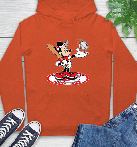 MLB Baseball Boston Red Sox Cheerful Mickey Disney Shirt Hoodie 5