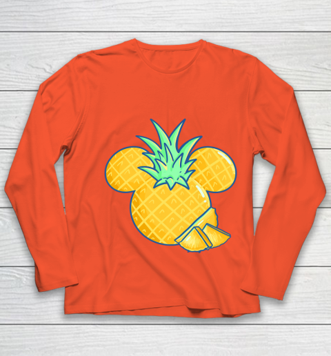 Disney Mickey Friends Mickey Pineapple Logo Youth Long Sleeve 3