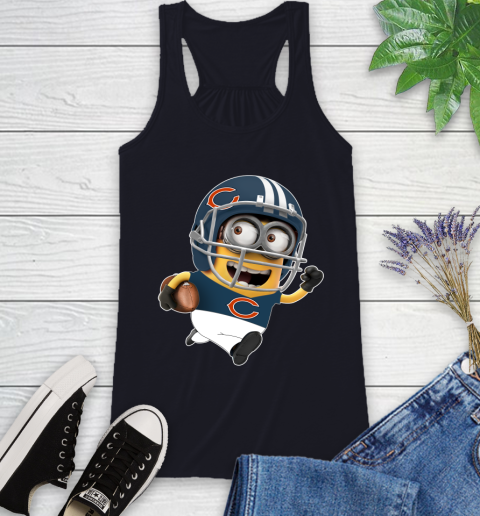 NFL Chicago Bears Minions Disney Football Sports Racerback Tank 10
