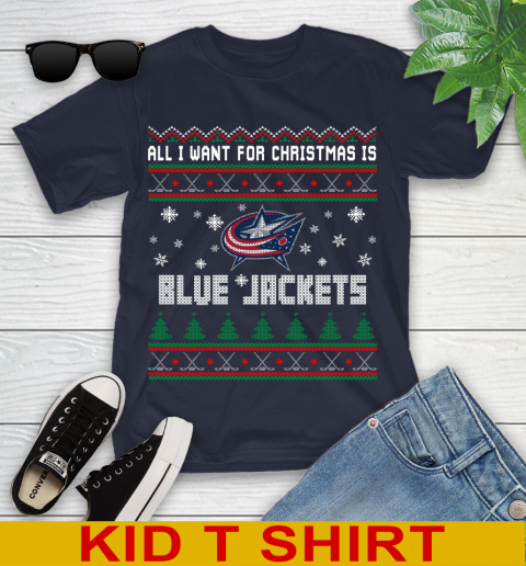 Columbus Blue Jackets NHL Hockey All I Want For Christmas Is My Team Sports 98