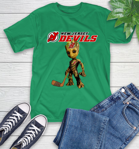 New Jersey Devils NHL Hockey Groot Marvel Guardians Of The Galaxy T-Shirt 7