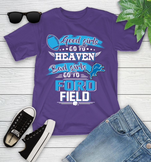 Detroit Lions NFL Bad Girls Go To Ford Field Shirt Youth T-Shirt 3