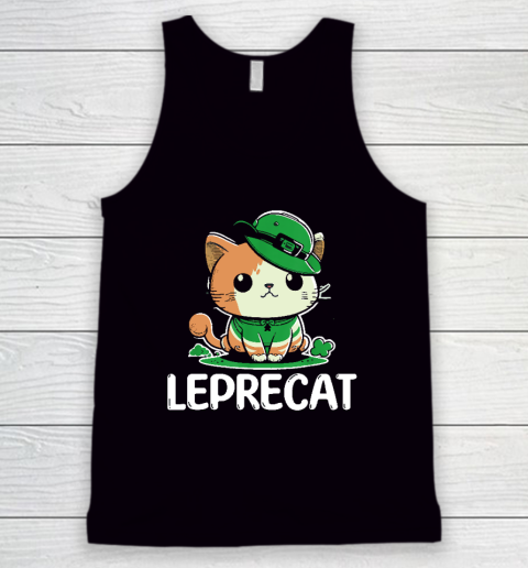 St Patricks Day Parade Leprecat Funny Irish Cat Tank Top