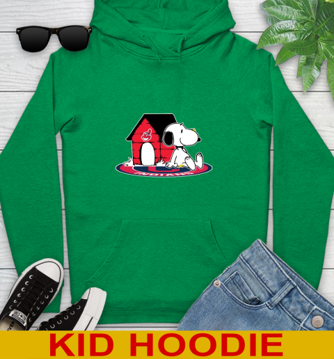 MLB Baseball Cleveland Indians Snoopy The Peanuts Movie Shirt Youth Hoodie 8
