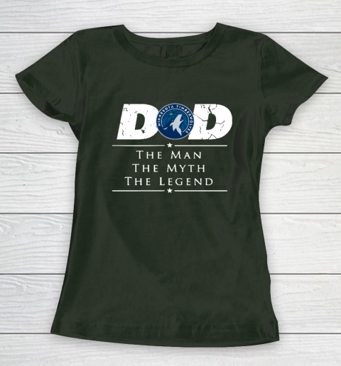 Minnesota Timberwolves NBA Basketball Dad The Man The Myth The Legend Women's T-Shirt 4