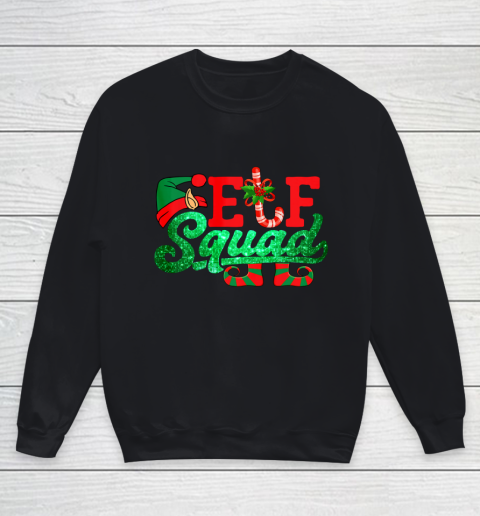 Funny Gift Family Matching Christmas Holiday Group Elf Squad Youth Sweatshirt