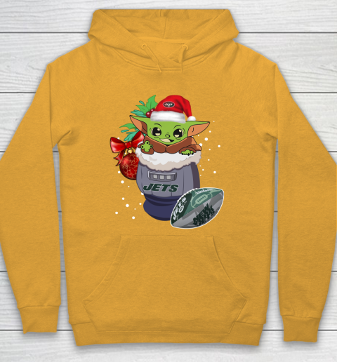 New York Jets Christmas Baby Yoda Star Wars Funny Happy NFL Hoodie 3