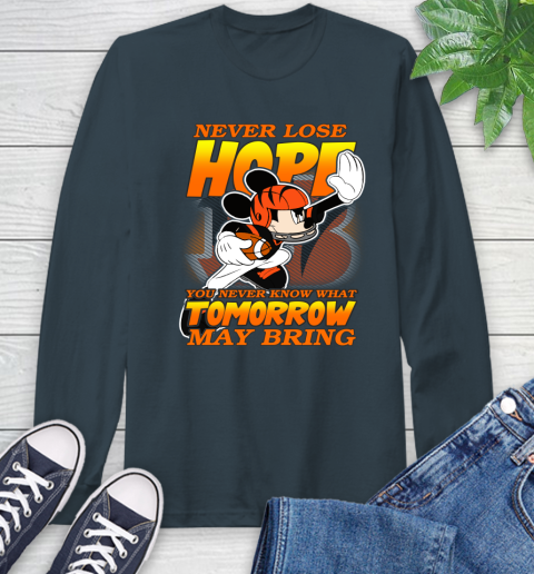 Cincinnati Bengals NFL Football Mickey Disney Never Lose Hope Long Sleeve T-Shirt 9