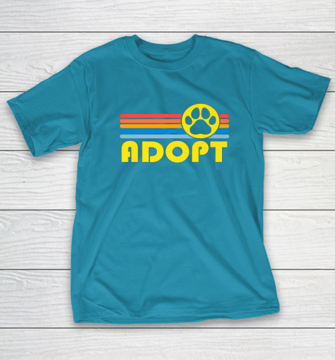Rescue Animal Adoption Adopt Cat or Dog Vintage Retro Sunset T-Shirt 7