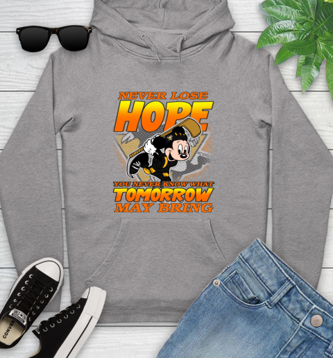 Pittsburgh Penguins NHL Hockey ootball Mickey Disney Never Lose Hope Youth Hoodie 6