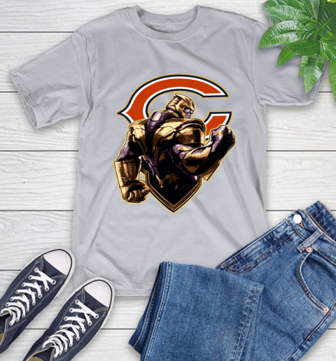 NFL Thanos Avengers Endgame Football Sports Chicago Bears T-Shirt 6